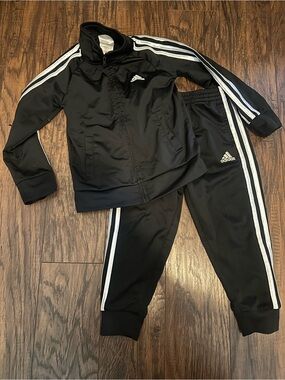 adidas Black Track Jacket and Jogger Set